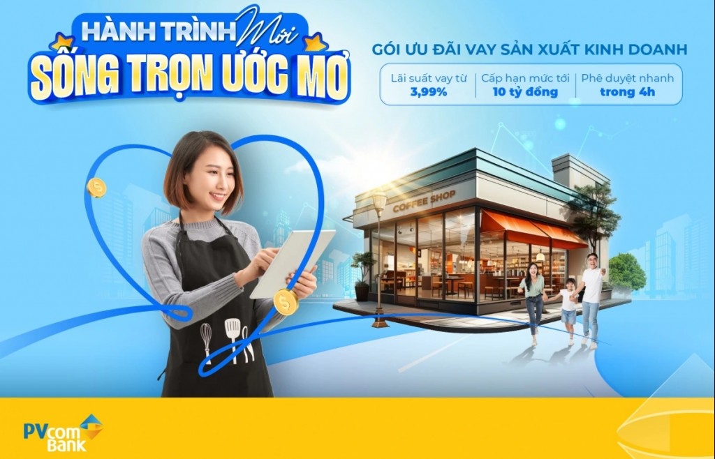 Gói vay chỉ từ 3,99%/năm, PVcomBank hỗ trợ tiểu thương bứt tốc