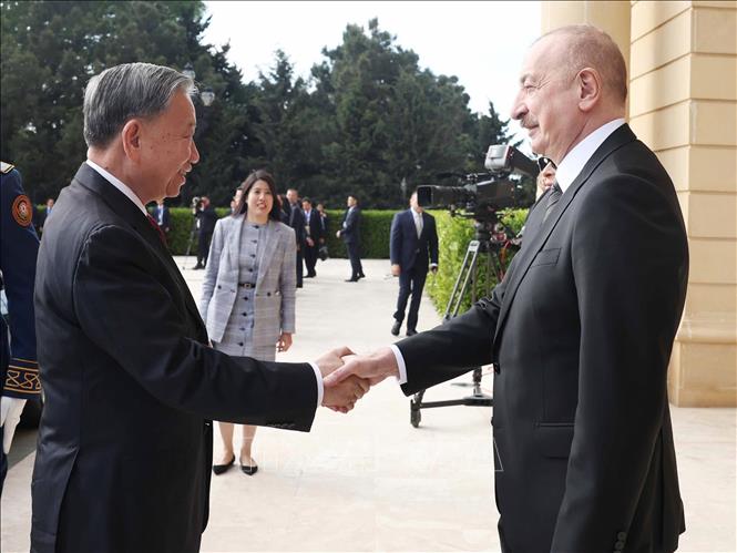 Lễ đón Tổng Bí thư Tô Lâm thăm cấp Nhà nước tới Azerbaijan Chú thích ảnh