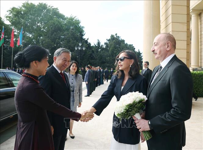 Lễ đón Tổng Bí thư Tô Lâm thăm cấp Nhà nước tới Azerbaijan Chú thích ảnh