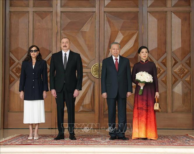Lễ đón Tổng Bí thư Tô Lâm thăm cấp Nhà nước tới Azerbaijan Chú thích ảnh