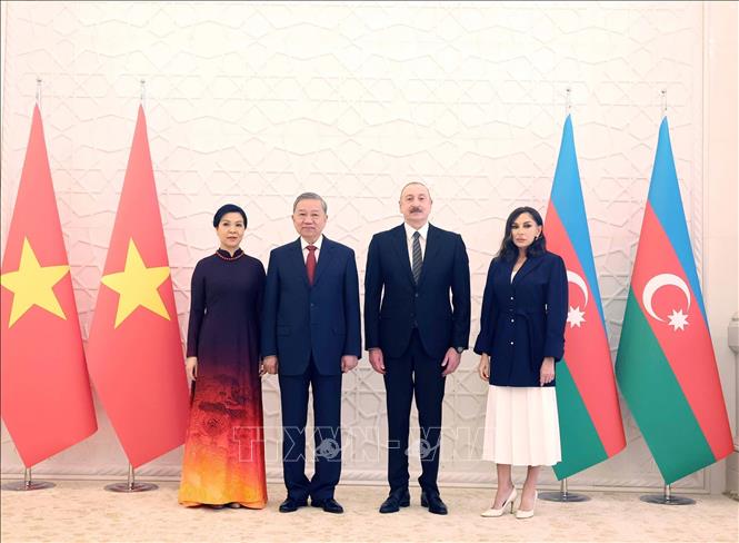 Lễ đón Tổng Bí thư Tô Lâm thăm cấp Nhà nước tới Azerbaijan Chú thích ảnh