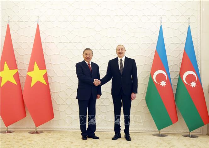 Lễ đón Tổng Bí thư Tô Lâm thăm cấp Nhà nước tới Azerbaijan Chú thích ảnh