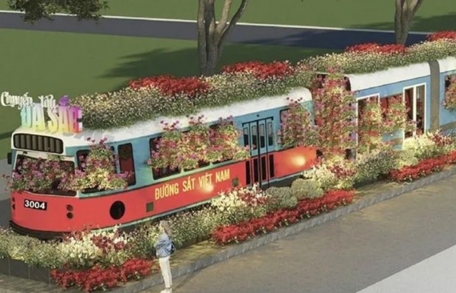 Chuyến tàu hoa đa sắc lần đầu xuất hiện tại Festival Hoa lan