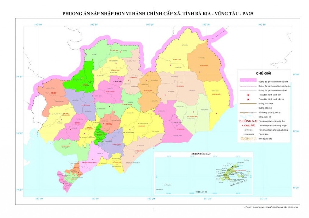 Bà Rịa Vũng Tàu còn 29 phường, xã và 1 đặc khu