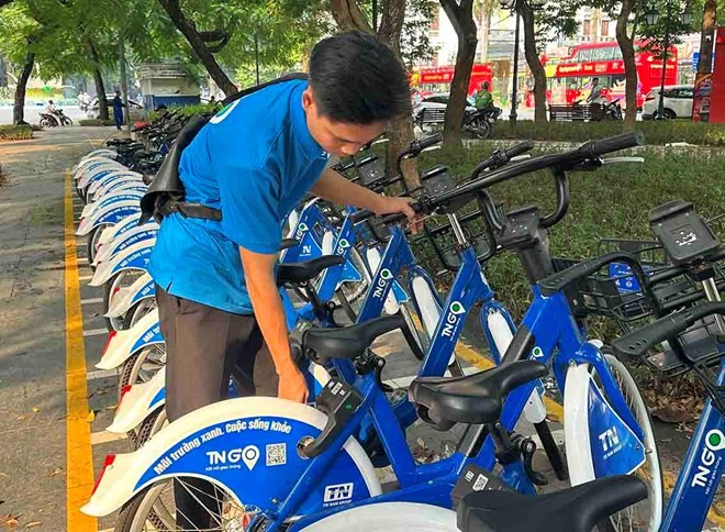 Thành phố Hà Nội bổ sung thêm 49 trạm xe đạp công cộng