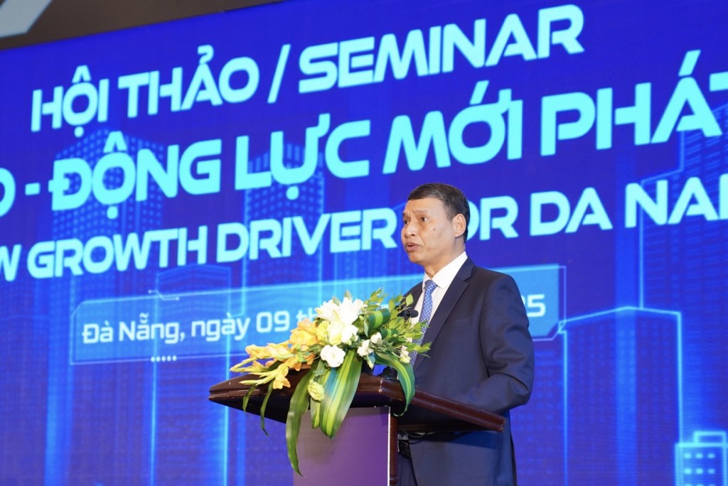 Phó Chủ tịch Thường trực UBND TP Đà Nẵng Hồ Kỳ Minh phát biểu tại hội thảo (Ảnh Út Vũ)
