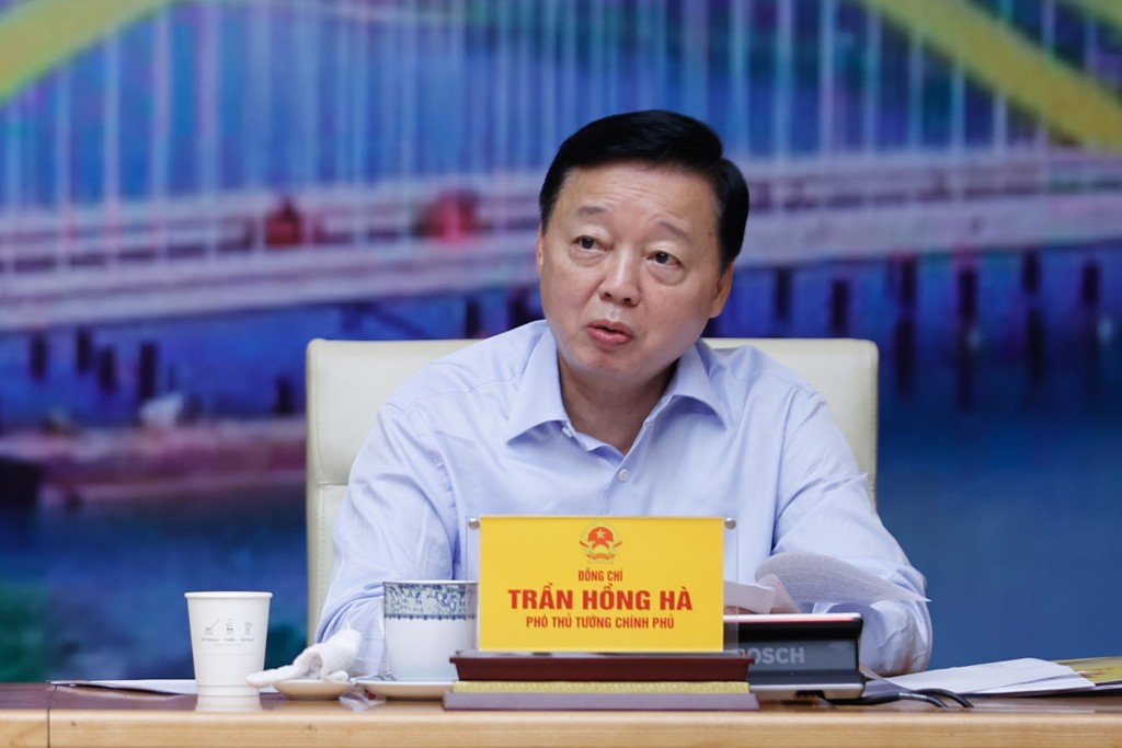 Phó Thủ tướng Trần Hồng Hà phát biểu tại phiên họp - Ảnh: VGP/Nhật Bắc