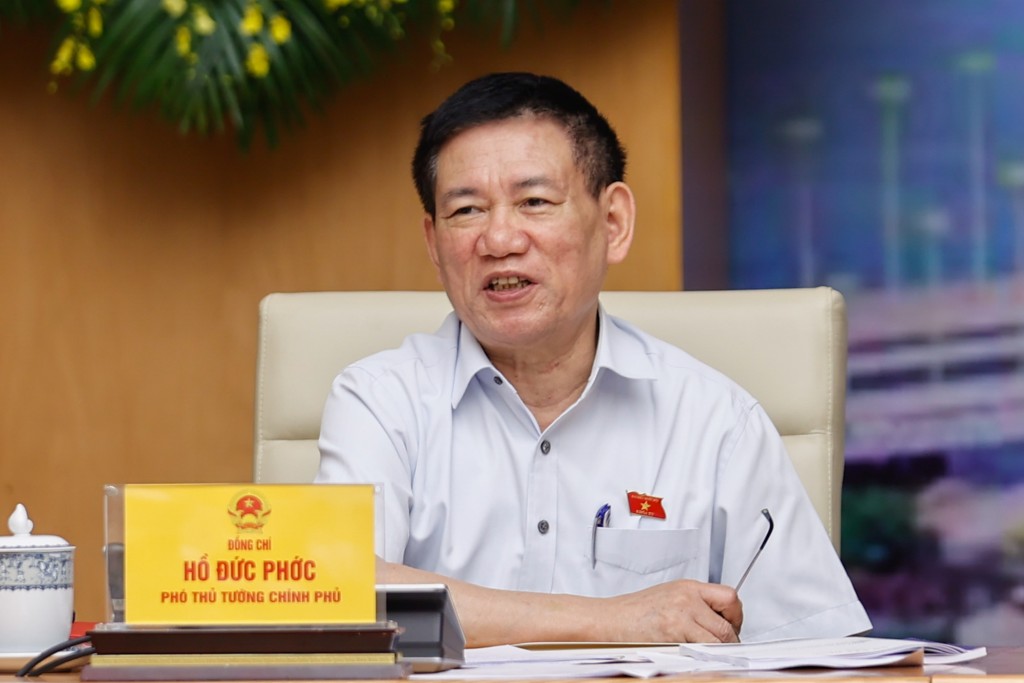 Phó Thủ tướng Hồ Đức Phớc phát biểu tại phiên họp - Ảnh: VGP/Nhật Bắc