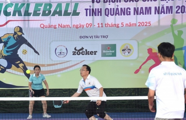 Quảng Nam: Hơn 400 vận động viên tranh tài tại Giải Pickleball 2025