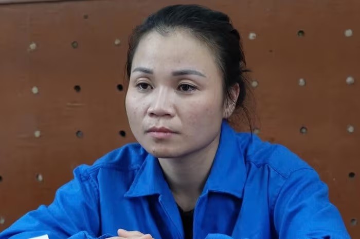 Nguyễn Thị Phương tại cơ quan công an.