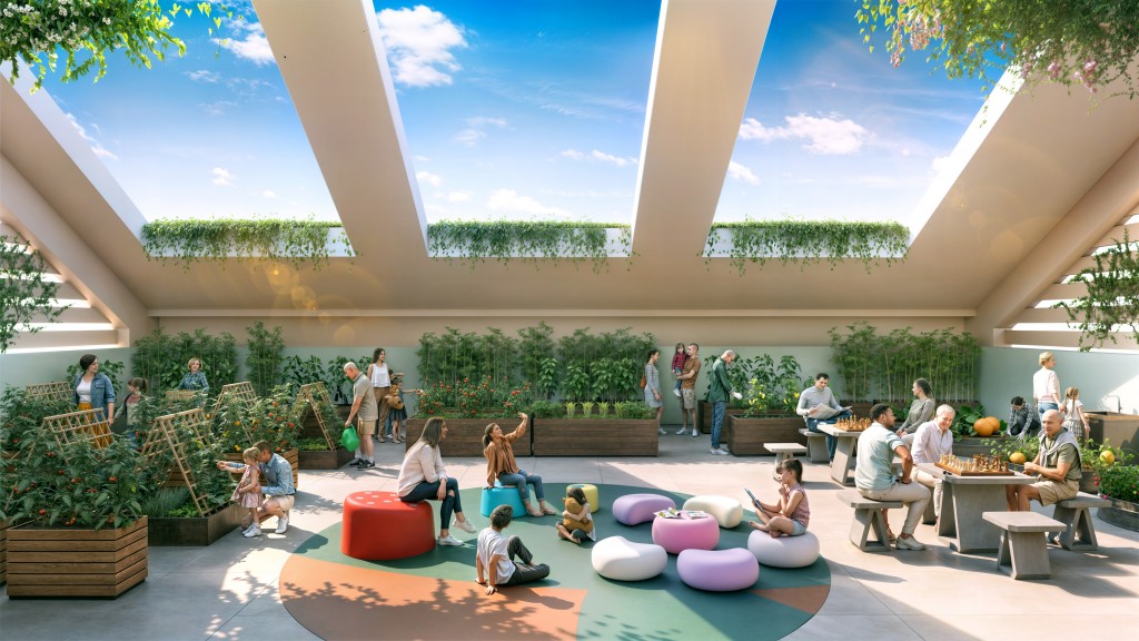 Phối cảnh không gian gác mái của căn hộ Park Residence (Ảnh: Sun Property)