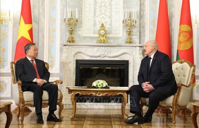 Tổng Bí thư Tô Lâm hội đàm với Tổng thống Belarus