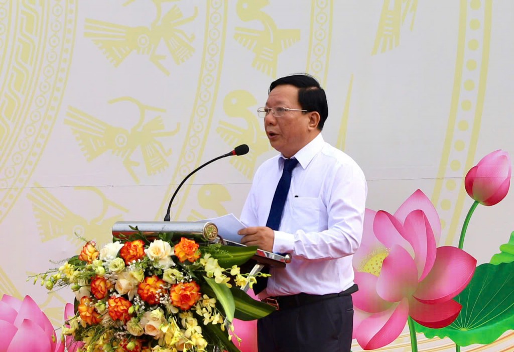 Ông Nguyễn Đức Thọ - Phó chủ tịch UBND TP Hải Phòng phát biểu tại buổi lễ