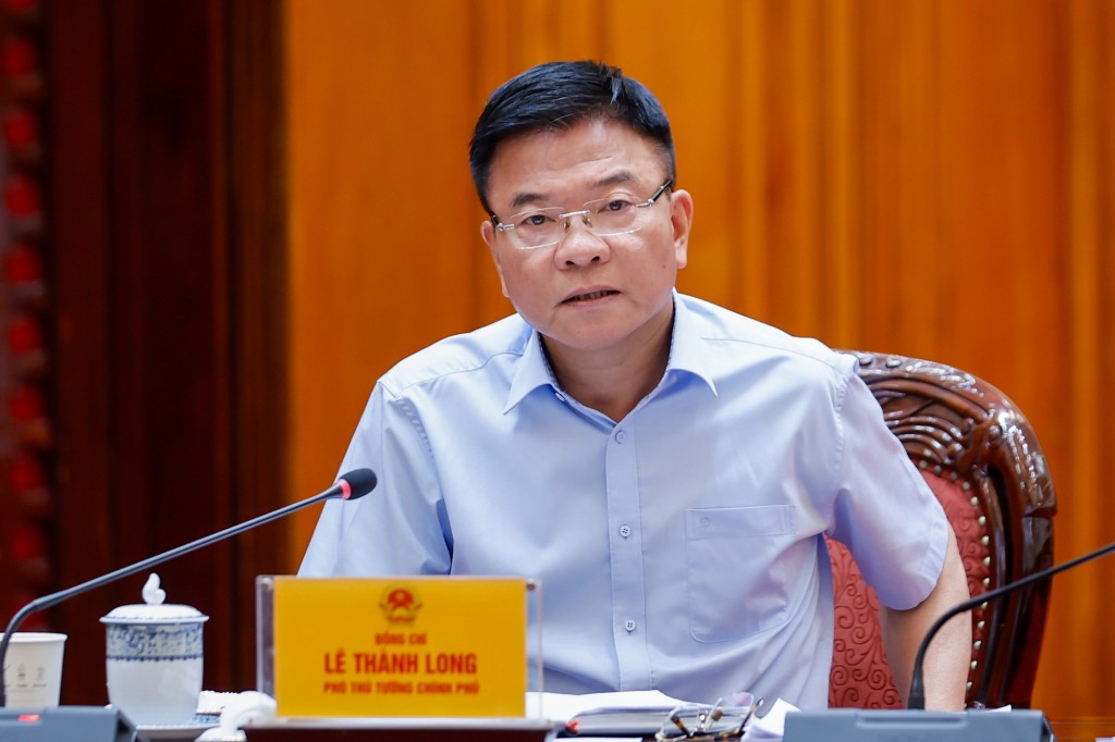 Phó Thủ tướng Lê Thành Long phát biểu tại cuộc họp - Ảnh: VGP/Nhật Bắc