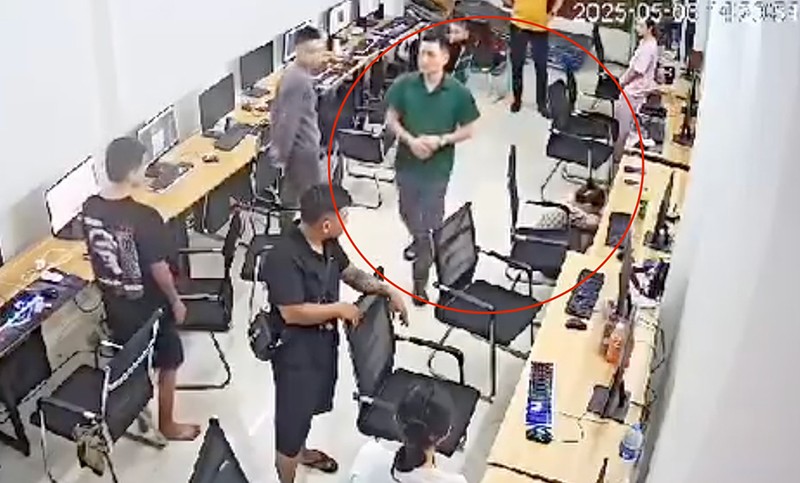 Camera ghi lại hình nơi xảy ra vụ việc ở phường Dương Nội