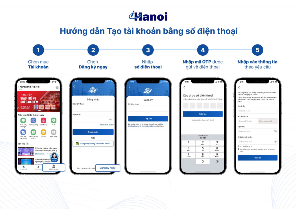Hướng dẫn lấy số dịch vụ công online trên ứng dụng iHanoi