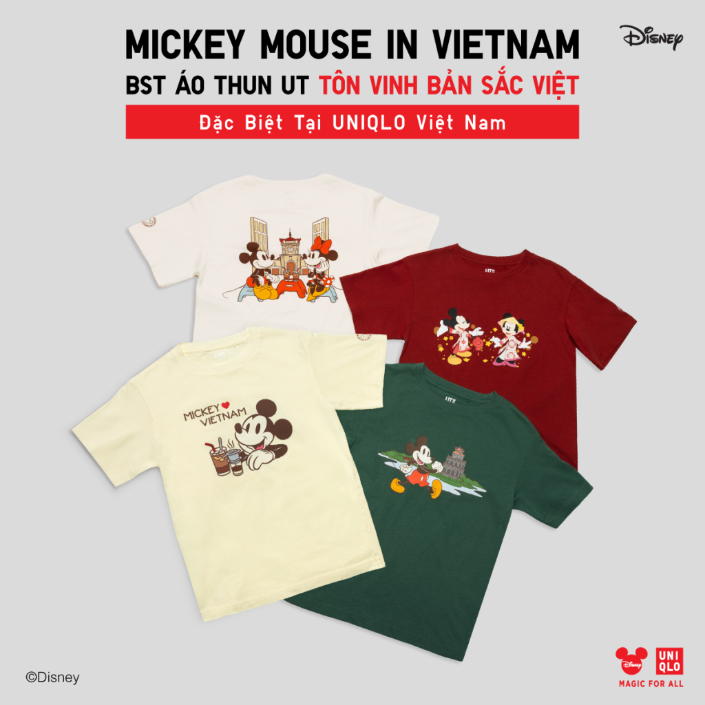 UNIQLO ra mắt 3 họa tiết mới trong bộ sưu tập UT Mickey Mouse in Vietnam, tôn vinh những nét đẹp trong văn hóa và ẩm thực Việt(1)