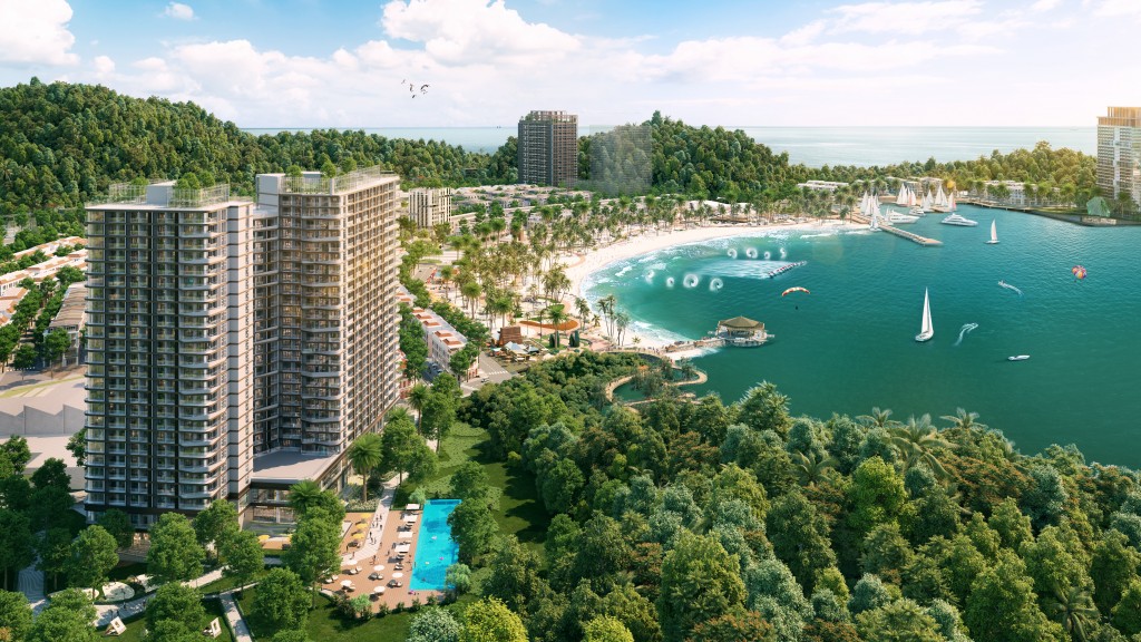 Vị trí trung tâm Cát Bà mang đến lợi thế vượt trội cho dự án Xanh Island (Ảnh: Sun Property)