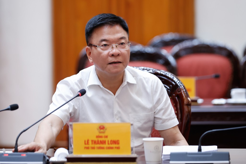 Phó Thủ tướng Lê Thành Long phát biểu tại phiên họp - Ảnh: VGP/Nhật Bắc