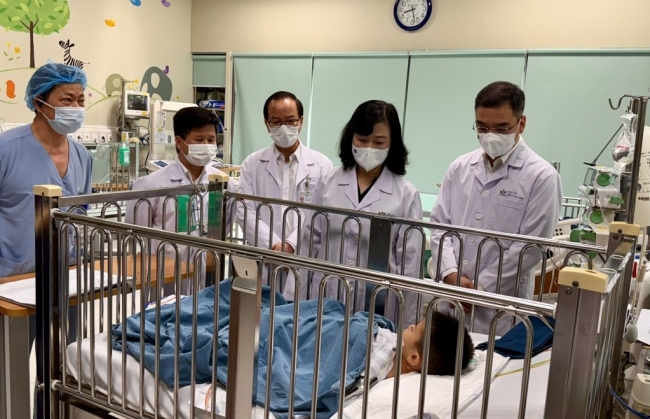 Bệnh nhi 4 tuổi đã ổn định sức khoẻ được xuất viện