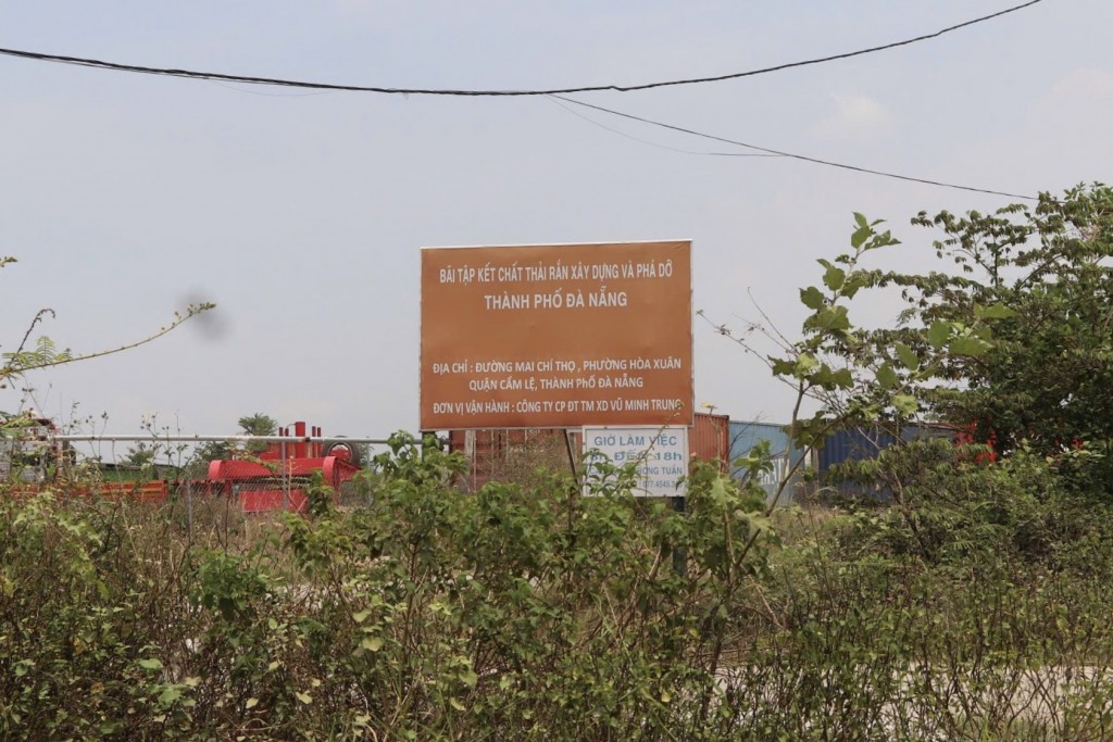 TP Đà Nẵng dừng tiếp nhận chất thải xây dựng tại bãi tập kết ở phường Hòa Xuân (Ảnh Đ.Minh)
