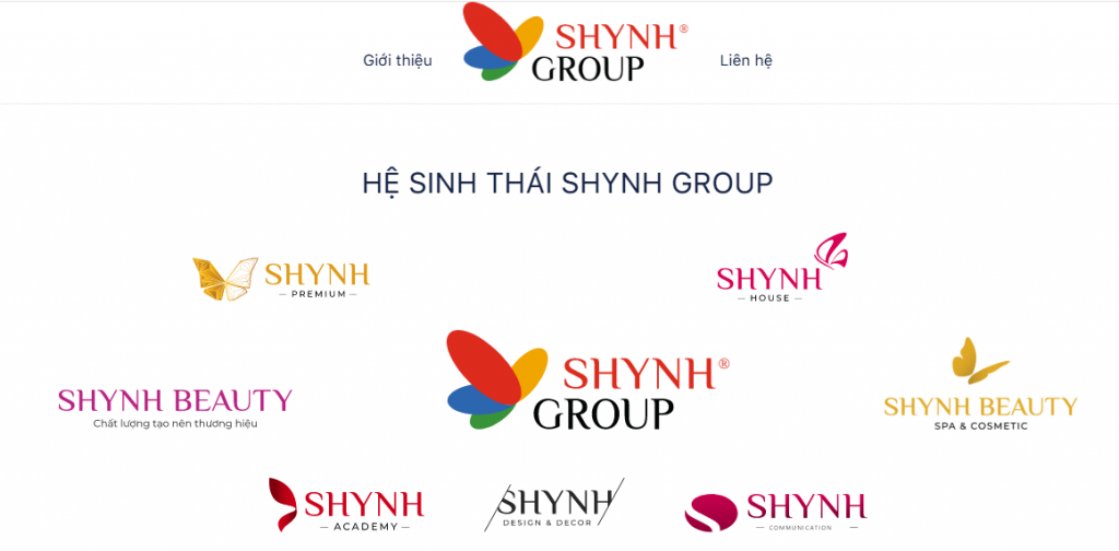 Hệ sinh thái Shynh Group được giới trên wbsite https://shynhgroup.vn/