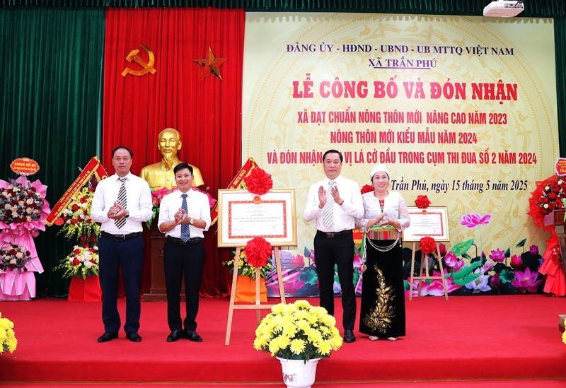 Xã Trần Phú hoàn thành nhiệm vụ xây dựng Nông thôn mới nâng cao, kiểu mẫu