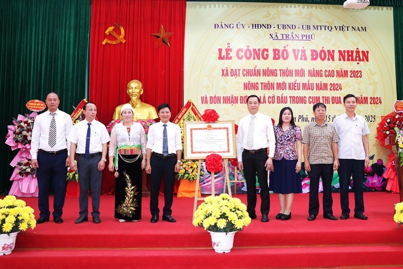 Xã Trần Phú hoàn thành nhiệm vụ xây dựng Nông thôn mới nâng cao, kiểu mẫu