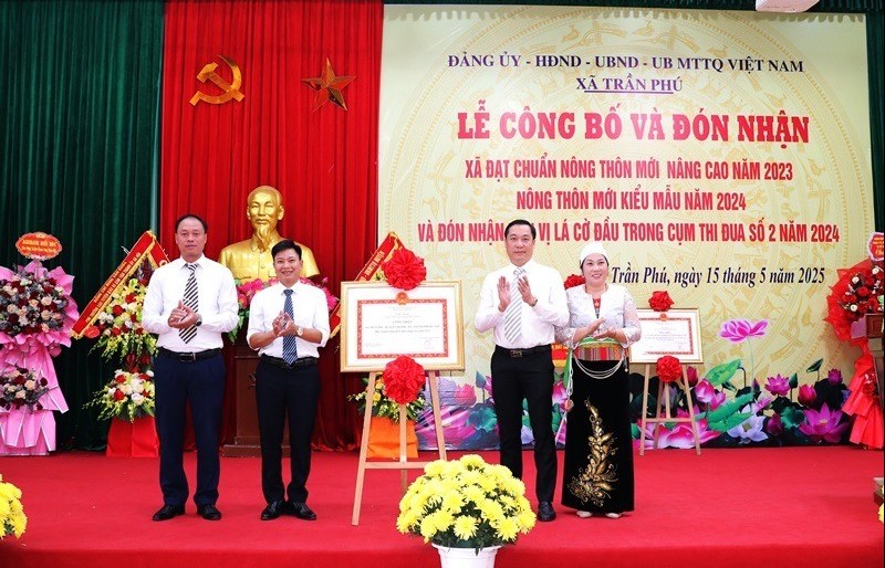 Xã Trần Phú hoàn thành nhiệm vụ xây dựng Nông thôn mới nâng cao, kiểu mẫu