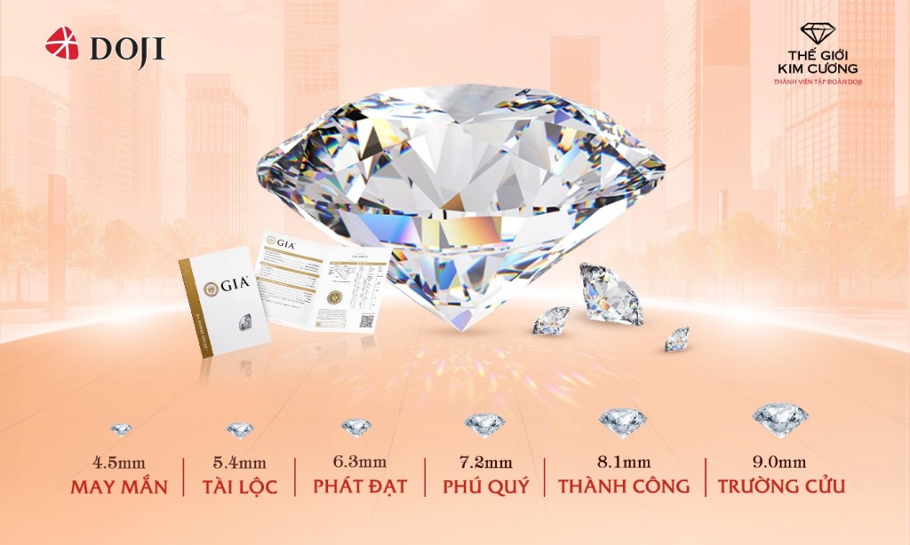 Sắm kim cương tại DOJI và Thế giới kim cương - rinh xe sang tới 1 tỷ đồng