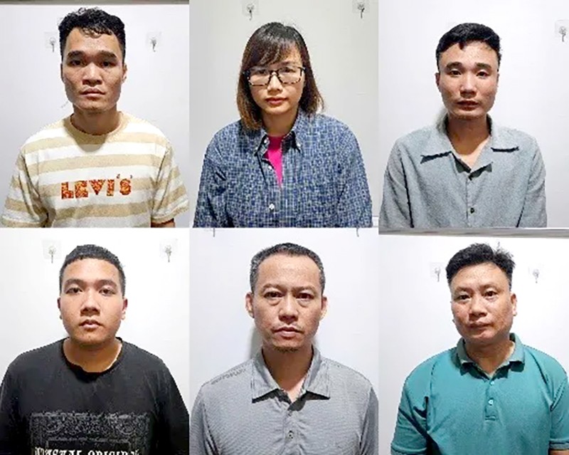 Các đối tượng trong vụ án bị bắt giữ