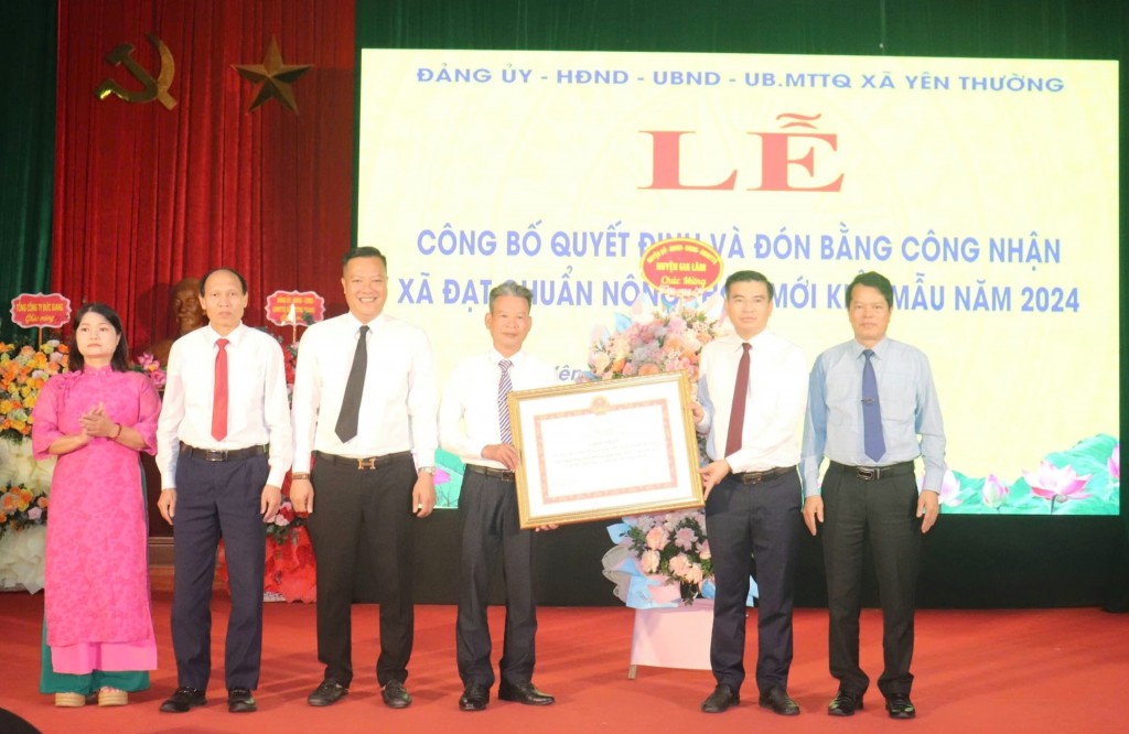 Yên Thường hoàn thành nhiệm vụ xây dựng Nông thôn mới kiểu mẫu Yên Thường hoàn thành nhiệm vụ xây dựng Nông thôn mới kiểu mẫu