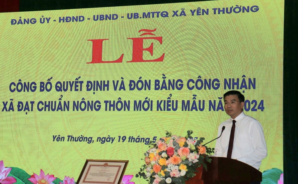 Yên Thường hoàn thành nhiệm vụ xây dựng Nông thôn mới kiểu mẫu