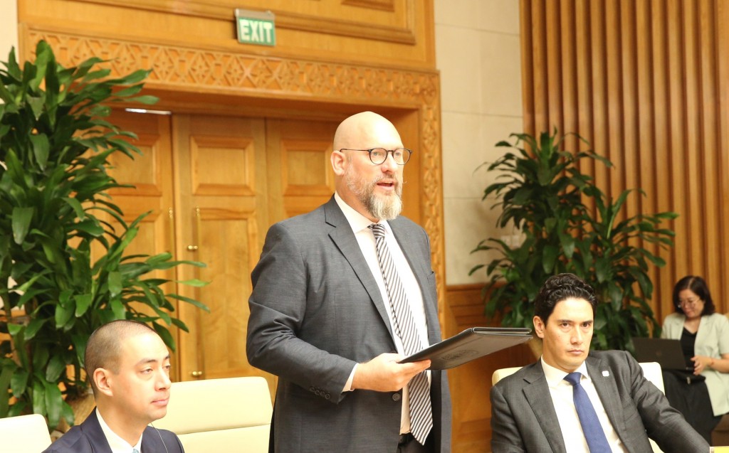 Ông Richard McClellan: Ý tưởng xây dựng Trung tâm tài chính quốc tế mang đẳng cấp thế giới tại Việt Nam không chỉ còn là lý thuyết - Ảnh: VGP/Nguyễn Hoàng