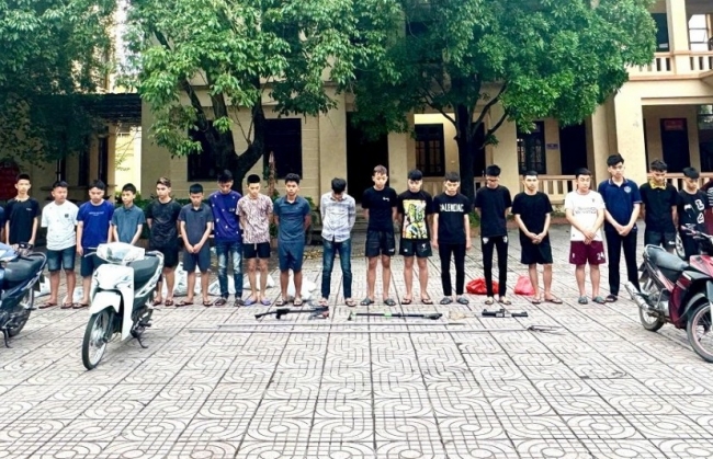 Nghệ An: Khởi tố nhóm đối tượng đuổi đánh nhau trên địa bàn huyện Yên Thành