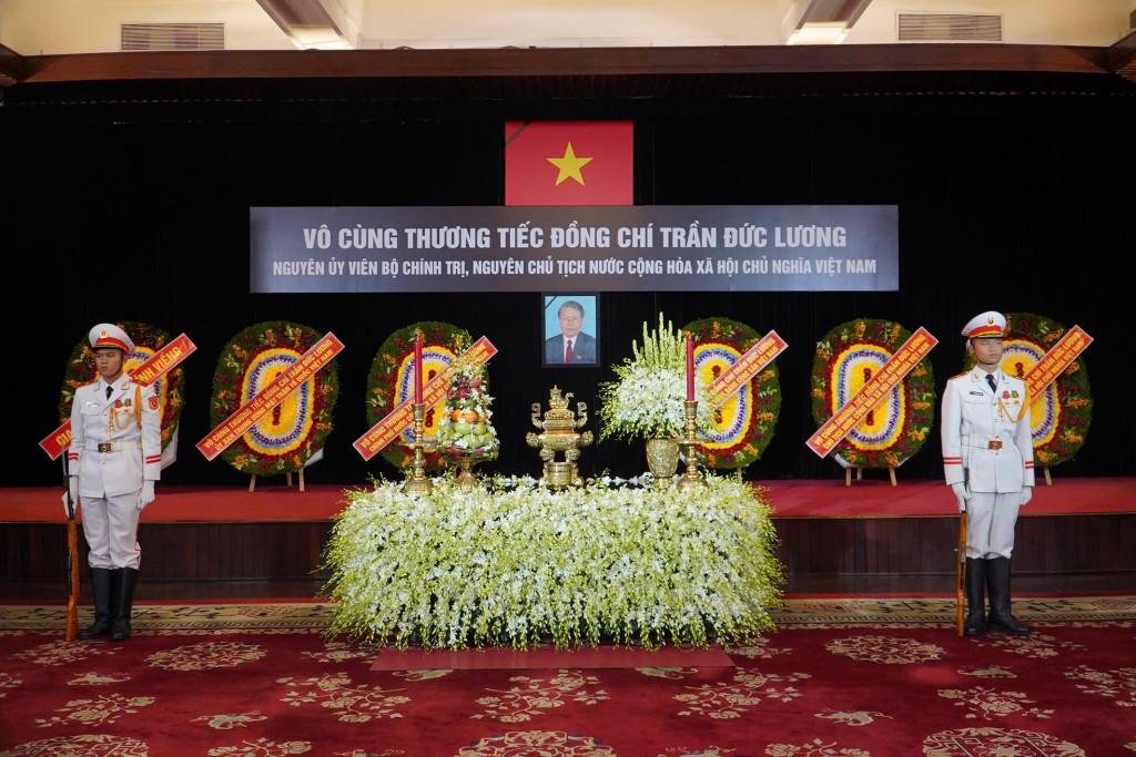 Lễ viếng nguyên Chủ tịch nước Trần Đức Lương tổ chức trọng thể tại Hội trường Thống Nhất