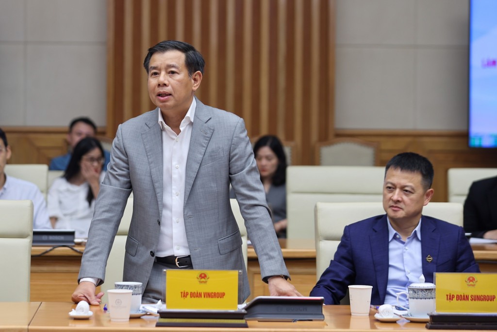 Lãnh đạo các doanh nghiệp phát biểu - Ảnh: VGP/Nhật Bắc