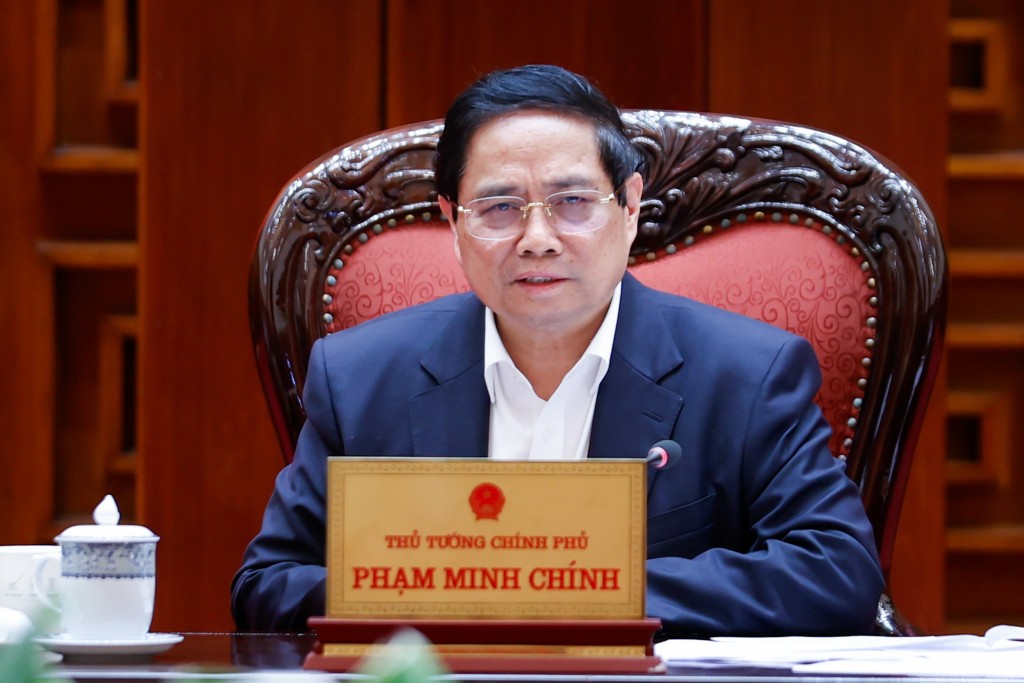 Thủ tướng chủ trì cuộc họp của Thường trực Chính phủ cho ý kiến về các định hướng, giải pháp, công việc tiếp theo sau vòng đàm phán lần thứ 2 Hiệp định song phương về thương mại đối ứng giữa Việt Nam và Hoa Kỳ - Ảnh: VGP/Nhật Bắc