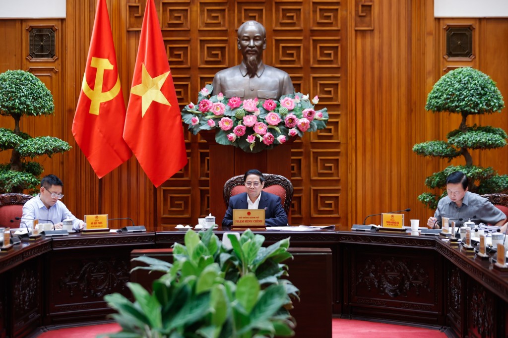 Thủ tướng Phạm Minh Chính đánh giá cao sự nỗ lực, cố gắng của các bộ, ngành, cơ quan, địa phương liên quan trong công tác chuẩn bị và tiến hành đàm phán - Ảnh: VGP/Nhật Bắc