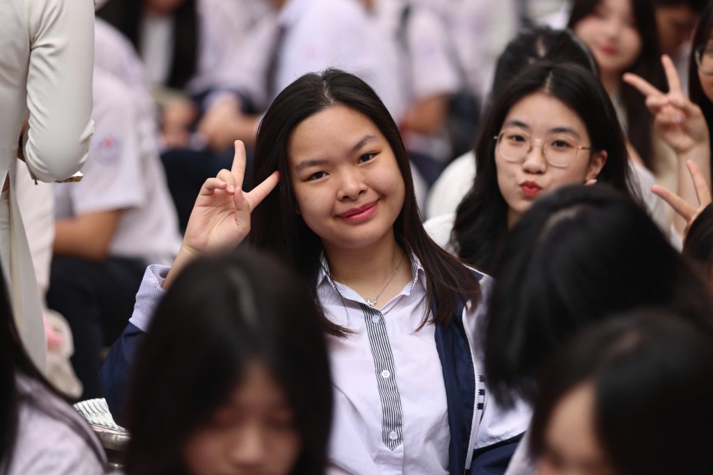 Teen Đoàn Kết - Hai Bà Trưng trong lễ bế giảng năm học. (Ảnh: Thanh Tùng)