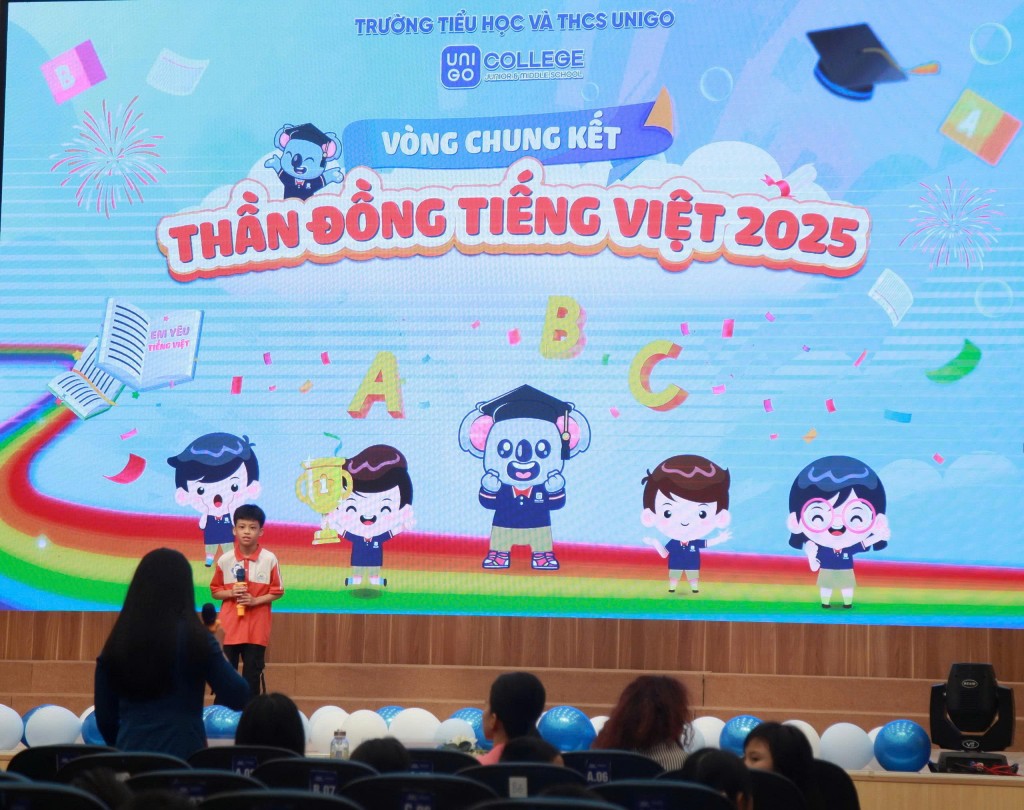 Các em học sinh thi tài trong vòng chung khảo