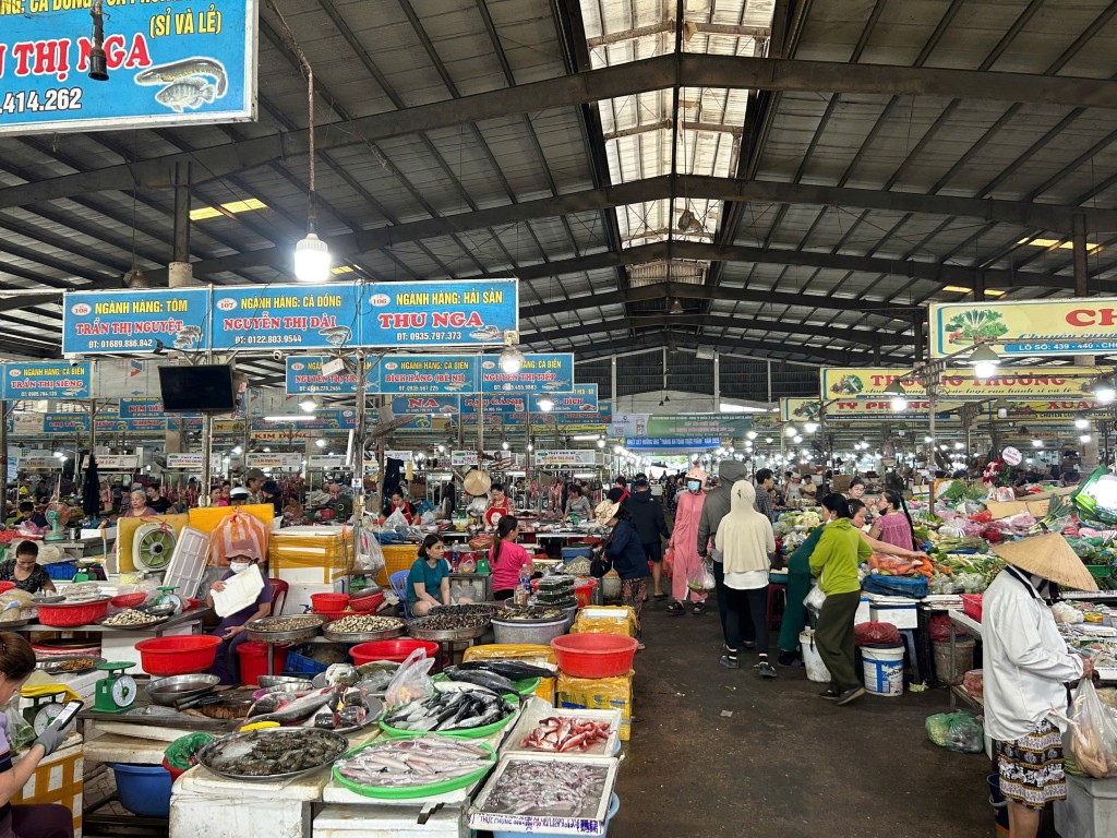 Chợ đầu mối Hòa Cường được đưa vào sử dụng từ năm 2025 (Ảnh Đ.Minh)