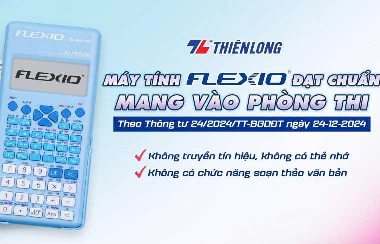 Máy tính khoa học Flexio đạt tiêu chuẩn mang vào phòng thi