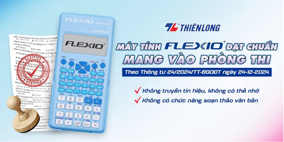 Máy tính Flexio của Thiên Long đạt chuẩn mang vào phòng thi