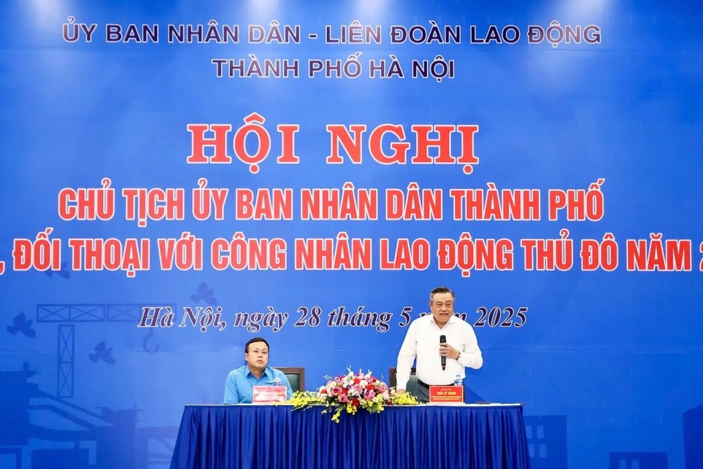 Chủ tịch UBND TP Hà Nội Trần Sỹ Thanh phát biểu tại hội nghị