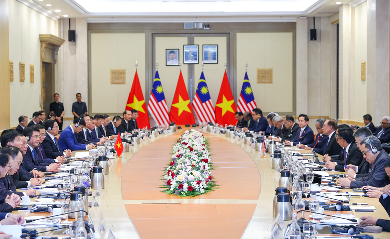 Hai Thủ tướng đã có cuộc hội đàm rất thành công trên mọi khía cạnh, thảo luận những vấn đề bao trùm, toàn diện, thực chất - Ảnh: VGP/Nhật Bắc