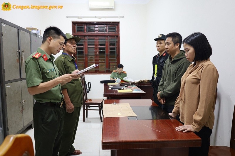 Cơ quan An ninh điều tra Công an tỉnh Lạng Sơn đã ra quyết định khởi tố, bắt tạm giam đối tượng Phạm Tuấn Phong và Đồng Thị Minh Thắng