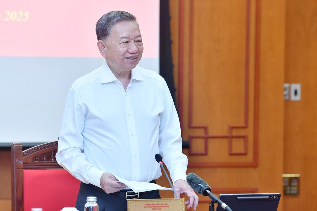 Tổng Bí thư Tô Lâm phát biểu sáng 29/5. 