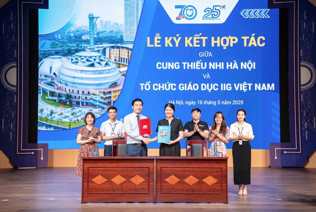 Cung Thiếu nhi Hà Nội và IIG Việt Nam ký kết hợp tác
