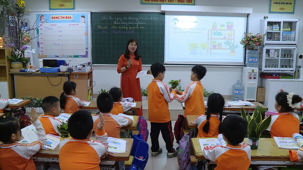Các em được học và chủ động thể hiện quan điểm về thiên nhiên và ý thức bảo vệ môi trường